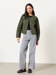 FatFace Welling Grey Wide Leg Jeans - Image 5 of 7