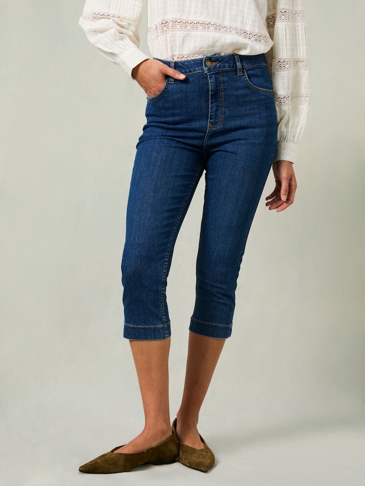 FatFace Mid Wash Peddlepusher Jeans - Image 1 of 7