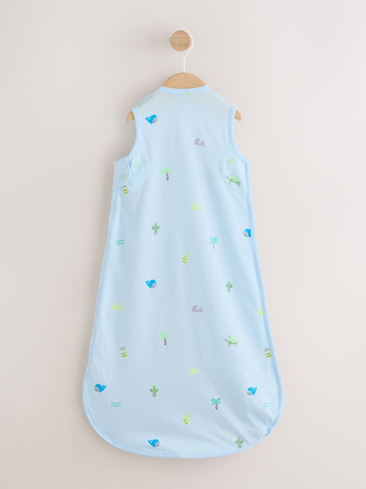 ブルーミニタートルズ - 0.5 Tog ノースリーブ ベビー スリープバッグ - 画像 2 / 6