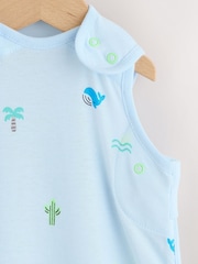 ブルーミニタートルズ - 0.5 Tog ノースリーブ ベビー スリープバッグ - 画像 3 / 6