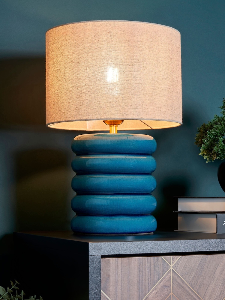 BHS Natural Florence Flump Table Lamp - Image 1 of 6