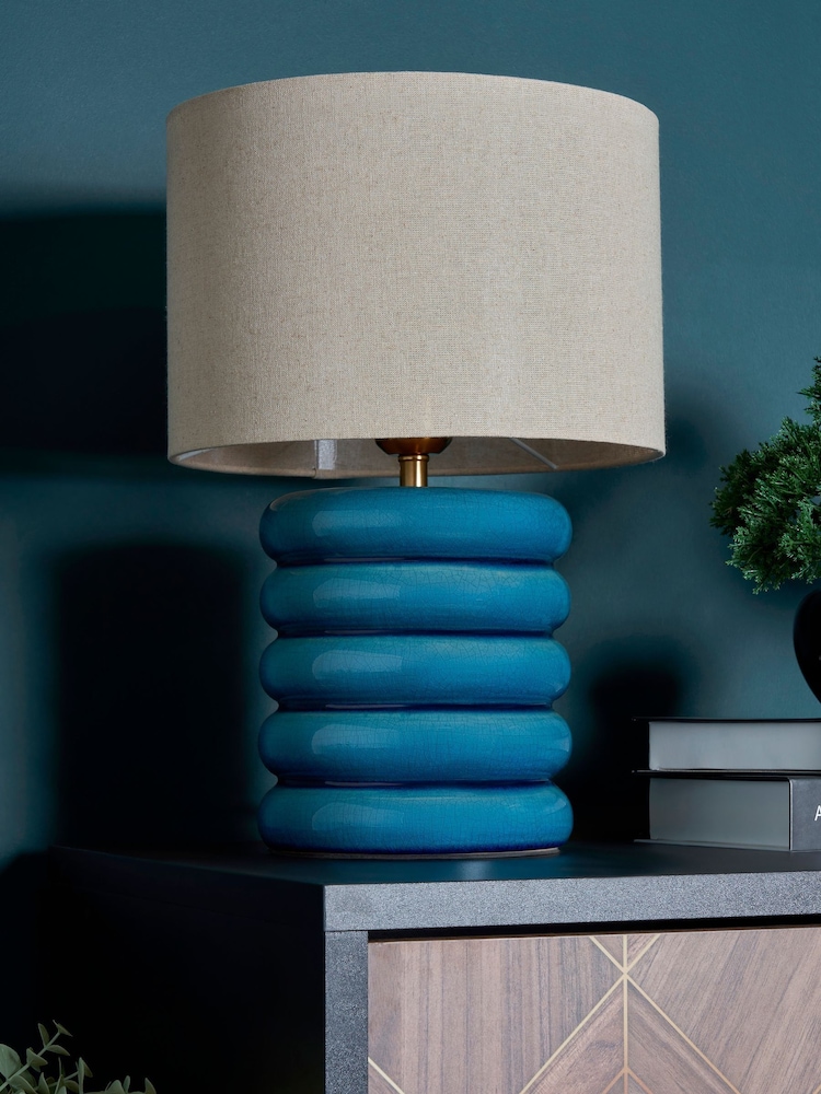 BHS Natural Florence Flump Table Lamp - Image 2 of 6