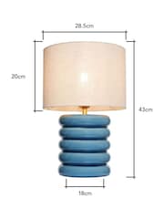 BHS Natural Florence Flump Table Lamp - Image 4 of 6