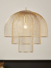 BHS Gold Georgia Mesh Ceiling Pendant Light - Image 1 of 7