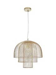 BHS Gold Georgia Mesh Ceiling Pendant Light - Image 6 of 7