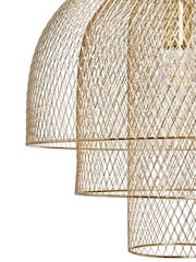 BHS Gold Georgia Mesh Ceiling Pendant Light - Image 7 of 7