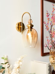 BHS Mixed Brass Seline Wall Light - Image 3 of 7