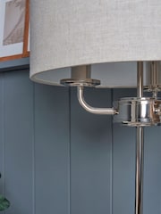 BHS Polished Nik Grey Henry 3 Light Table Lamp - Image 5 of 7