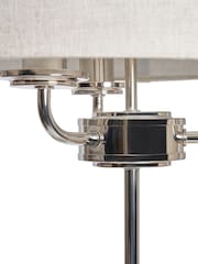 BHS Polished Nik Grey Henry 3 Light Table Lamp - Image 6 of 7