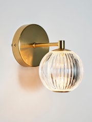 BHS Warm Brass Clear Rimi Acrylic Ball Wall Light - Image 1 of 7