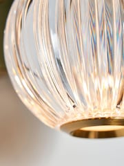 BHS Warm Brass Clear Rimi Acrylic Ball Wall Light - Image 5 of 7