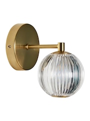 BHS Warm Brass Clear Rimi Acrylic Ball Wall Light - Image 6 of 7