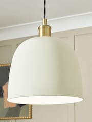 BHS Satin IvoryAnt Brass Dale Galley Ceiling Pendant - Image 3 of 7