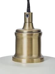BHS Satin IvoryAnt Brass Dale Galley Ceiling Pendant - Image 6 of 7