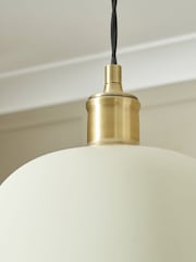 BHS Satin IvoryAnt Brass Dale Galley Ceiling Pendant - Image 7 of 7