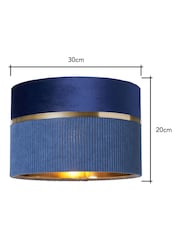 BHS Blue Violet 30cm Mixed Fabric Shade - Image 4 of 7