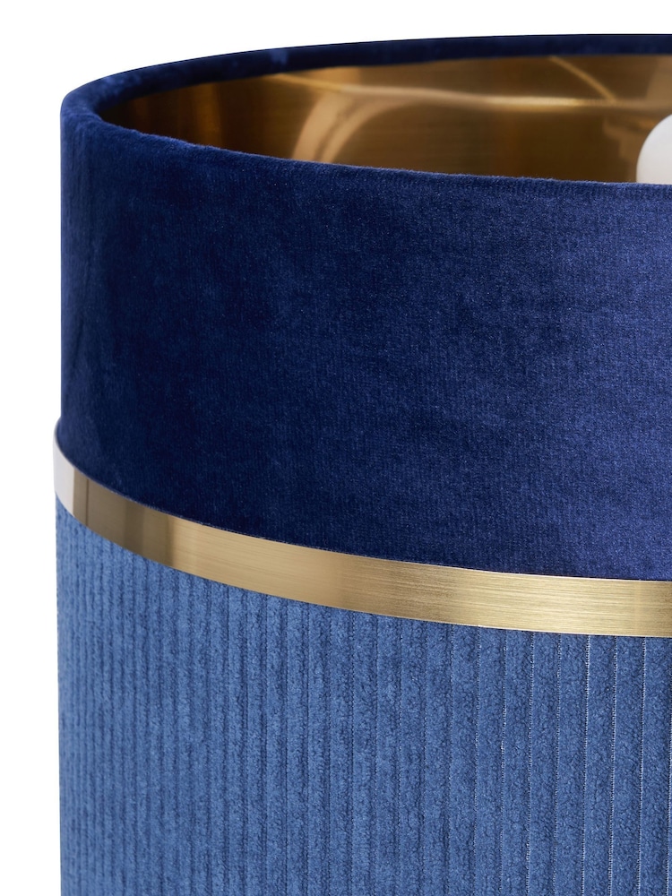 BHS Blue Violet 30cm Mixed Fabric Shade - Image 7 of 7