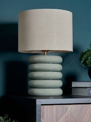 BHS Celedon Florence Flump Table Lamp - Image 2 of 6