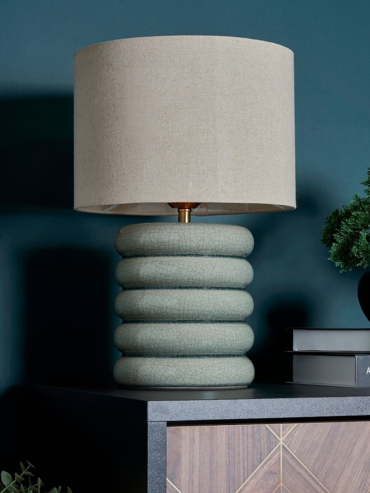 BHS Celedon Florence Flump Table Lamp - Image 2 of 6
