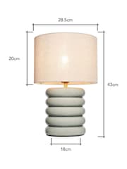 BHS Celedon Florence Flump Table Lamp - Image 4 of 6