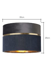 BHS Grey Violet 30cm Mixed Fabric Shade - Image 4 of 7