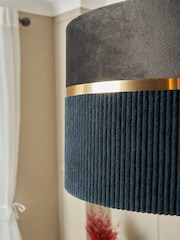 BHS Grey Violet 30cm Mixed Fabric Shade - Image 5 of 7