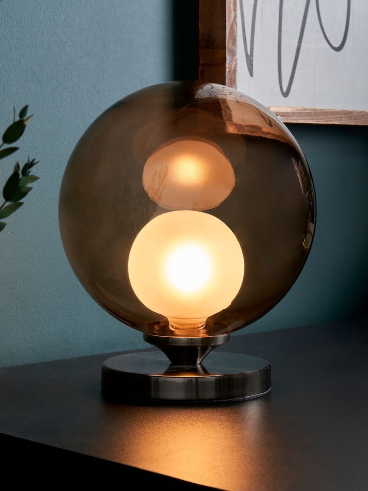 BHS Mink Nickel Peatrice Touch Table Lamp - Image 1 of 7