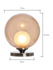 BHS Mink Nickel Peatrice Touch Table Lamp - Image 4 of 7
