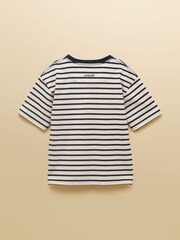 Joules Boys' Let's Go Navy Blue Solid T-Shirt - Image 2 of 5