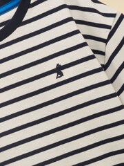 Joules Boys' Let's Go Navy Blue Solid T-Shirt - Image 3 of 5