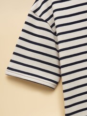 Joules Boys' Let's Go Navy Blue Solid T-Shirt - Image 4 of 5