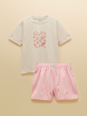 Joules Short Sleeve Top and Short Cotton Pyjama Set - Image 9 de 9