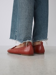 Red Forever Comfort® Tie Up Round Toe Ballet Flats - Image 6 of 10