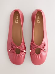 Red Forever Comfort® Tie Up Round Toe Ballet Flats - Image 8 of 10