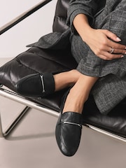 Black Forever Comfort® Leather Round Toe Loafers - Image 2 of 10
