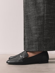 Black Forever Comfort® Leather Round Toe Loafers - Image 3 of 10