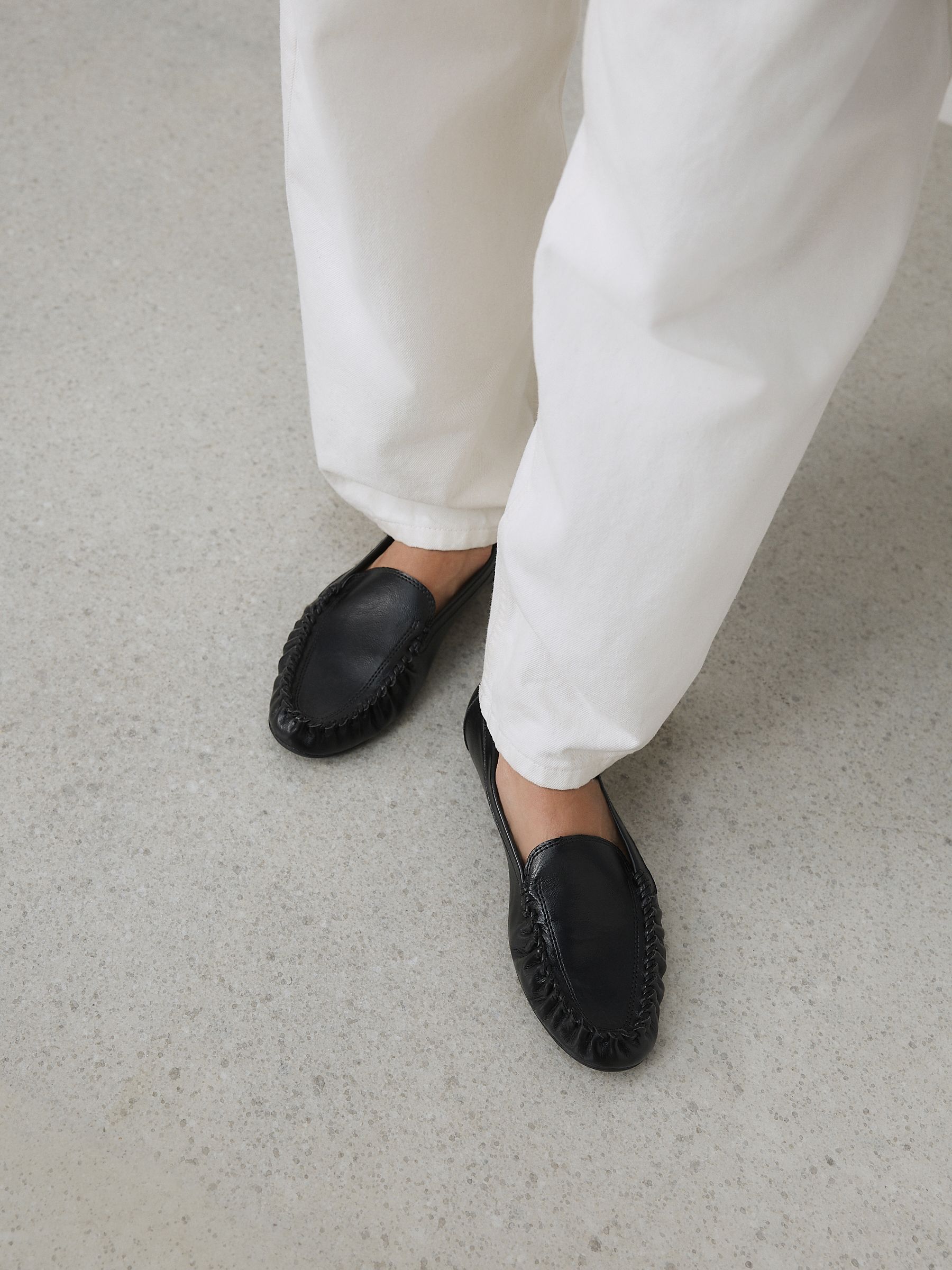 Buy Black Forever Comfort® Soft Ruched Loafers from Next USA
