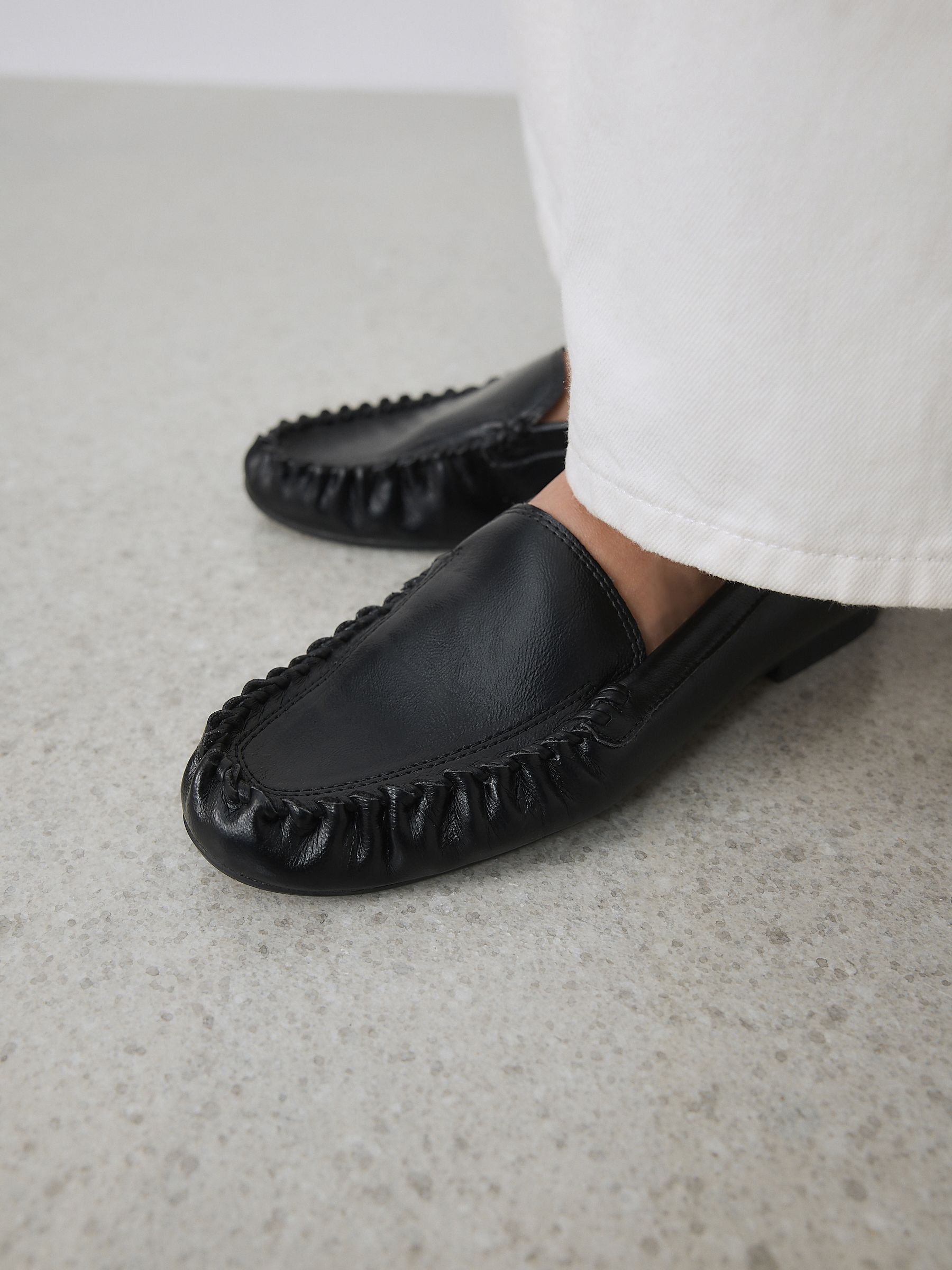 Buy Black Forever Comfort® Soft Ruched Loafers from Next USA