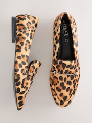 Leopard Forever Comfort® Leather Round Toe Loafers - Image 1 of 1