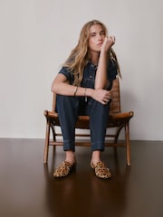 Leopard Forever Comfort® Leather Round Toe Loafers - Image 2 of 9