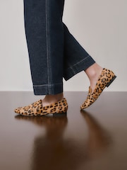 Leopard Forever Comfort® Leather Round Toe Loafers - Image 3 of 9