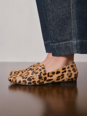 Leopard Forever Comfort® Leather Round Toe Loafers - Image 4 of 9