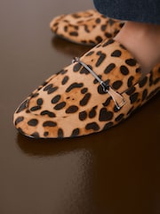 Leopard Forever Comfort® Leather Round Toe Loafers - Image 5 of 9