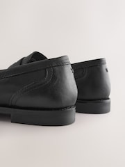 أسود - Forever Comfort® Leather Ruched Saddle Loafers - صورة 8 من 9