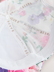 Floral - Baker by Ted Baker Logo Baseall Floral White Cap - Imaginea 7 din 9