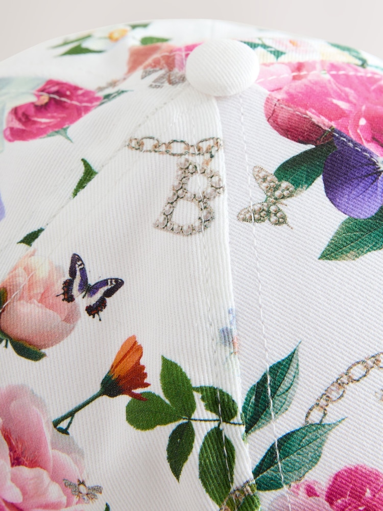 Floral - Baker by Ted Baker Logo Baseall Floral White Cap - Imaginea 9 din 9