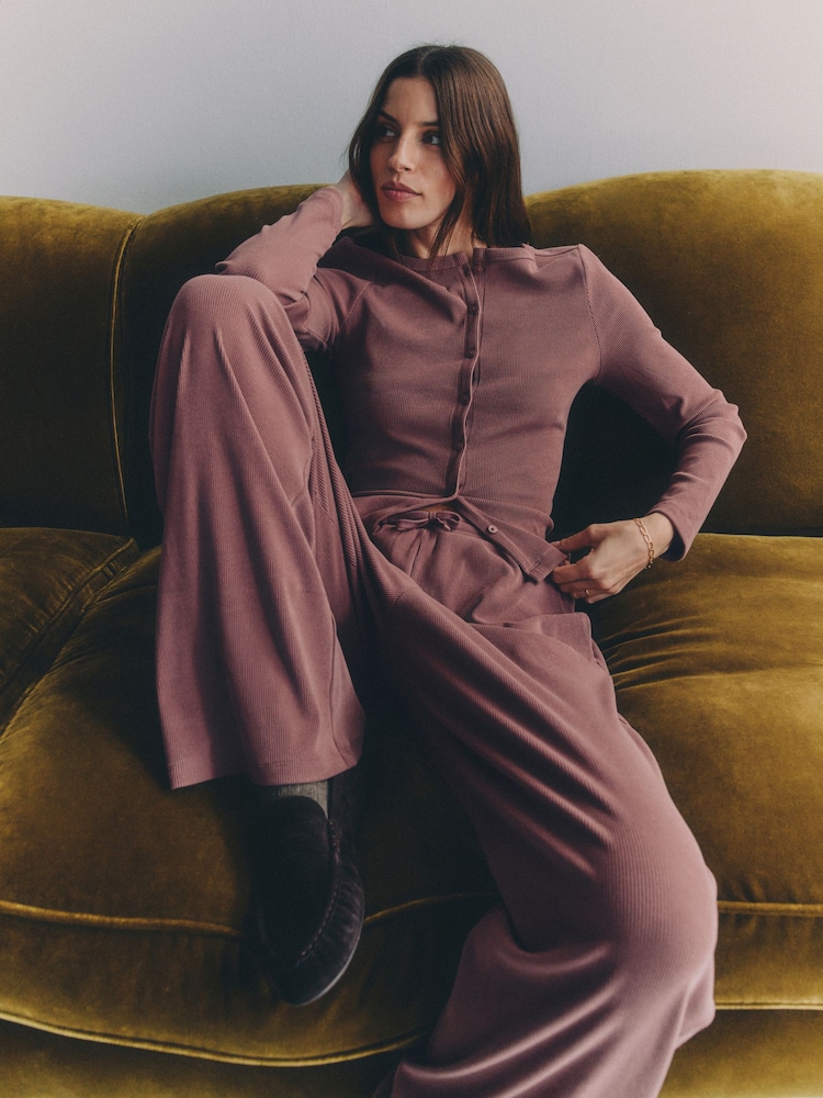 The Set 2 Pack Soft Touch Ribbed Long Sleeve Cardigan Pink/Cream - Image 1 of 6