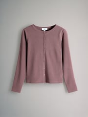 The Set 2 Pack Soft Touch Ribbed Long Sleeve Cardigan Pink/Cream - Image 4 of 6