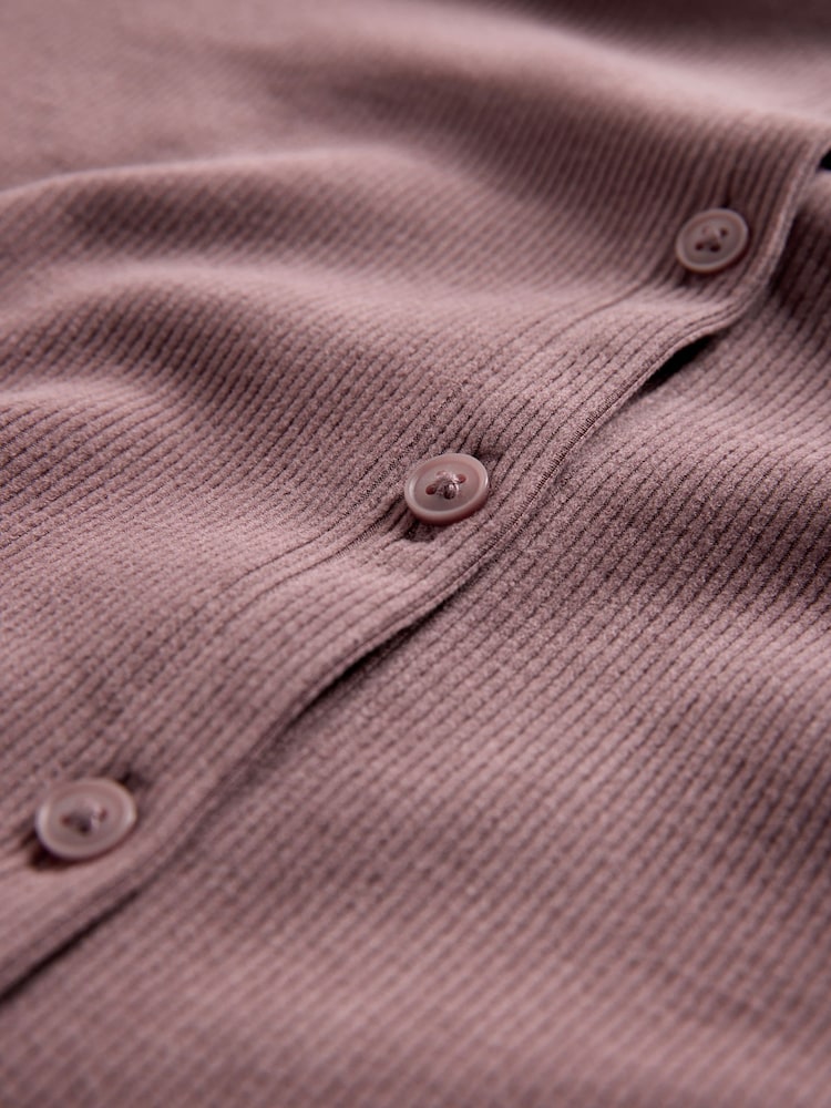 The Set 2 Pack Soft Touch Ribbed Long Sleeve Cardigan Pink/Cream - Image 6 of 6