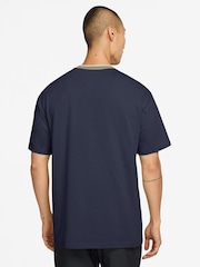 Nike Navy Tipped Retro Golf T-Shirt - Image 2 of 3